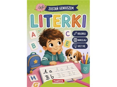 KSIĄŻ. Zostań geniuszem Literki z naklejkami