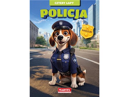 KSIĄŻ. Cztery łapy. Policja z naklejkami