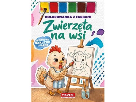 KSIĄŻ. Kolorowanka z farbami Zwierzęta na wsi