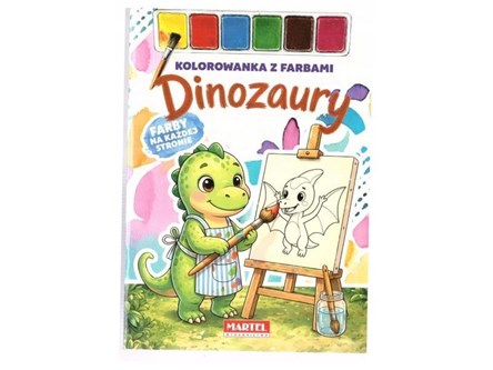 KSIĄŻ. Kolorowanka z farbami Dinozaury