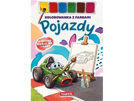 KSIĄŻ. Kolorowanka z farbami Pojazdy
