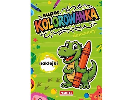 KSIĄŻ. Super kolorowanka Dinozaury z naklejkami