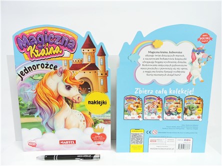 KSIĄŻ. Magiczna kraina. Jednorożce, z naklej.
