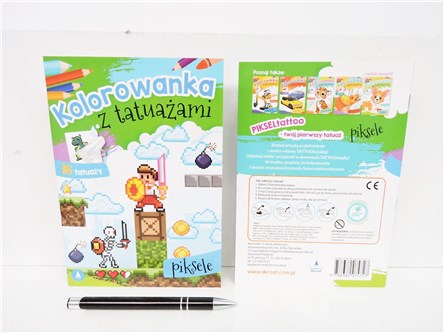 KSIĄŻ. KOLOROWANKA z tatuażami, piksele