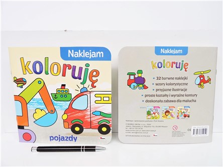 KSIĄŻ. NAKLEJAM KOLORUJE - pojazdy