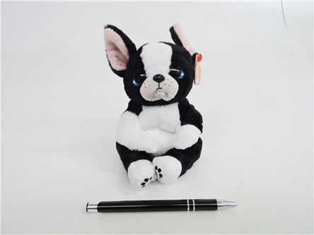PLUSZ Beanie Bellies, 15 cm, pies, TINK, czarno-bi