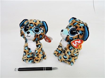 PLUSZ Beanie Boos COBALT, 15 cm - blue leopard