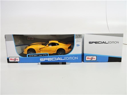 *MAISTO AUTO metal,1:18, Dodge viper srt gts,żólty