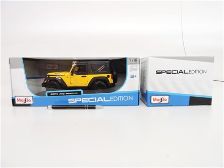 *MAISTO AUTO metal., 1:18, Jeep wrangler żółty