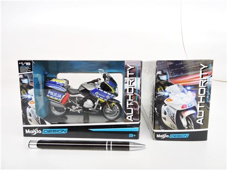 *MAISTO MOTOR metal. BMW Policja