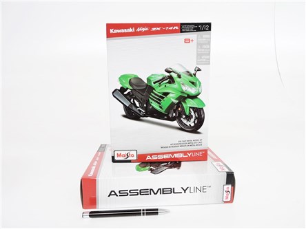 MAISTO MOTOR metal., 1:12, Kawasaki Ninja,do skła