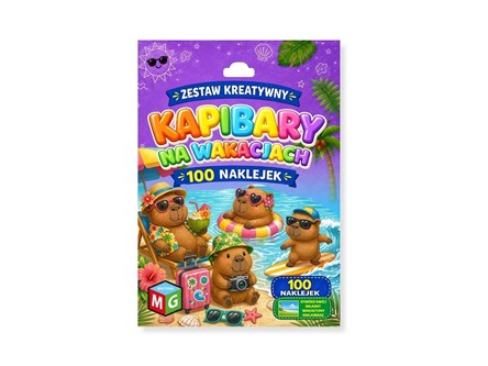 ZESTAW KREATYWNY Z NAKLEJKAMI - KAPIBARY NA WAK...