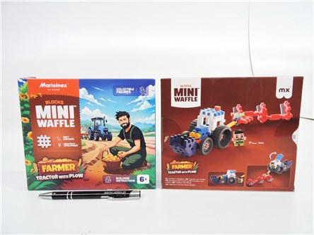 *KLOCKI WAFLE mini, FARMER, traktor z pług.,50 el.
