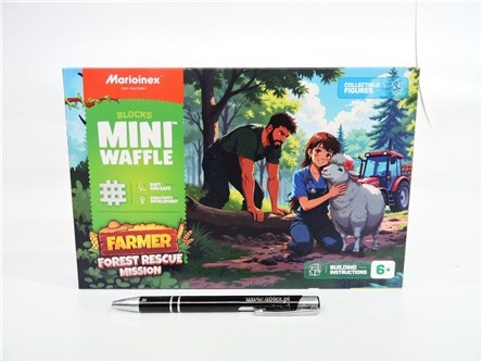 *KLOCKI WAFLE mini, FARMER, leśna akcja rat,100 el