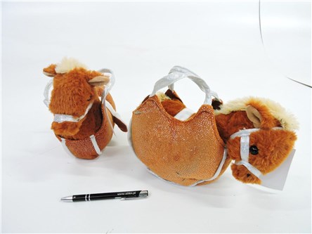 PLUSZ KONIK brązowy, 20x20x9,5 cm