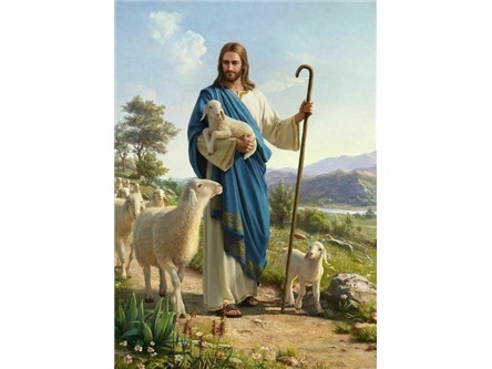 MOZAIKA d. DIAMENTOWA, 40x30 cm, Jezus pasterz