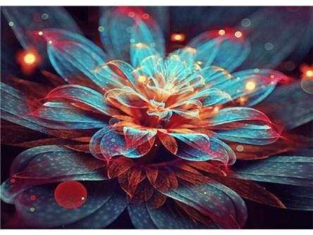 MOZAIKA d. DIAMENTOWA, 40x30 cm, Kwiat Lilia