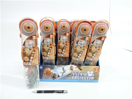 DINOZAURY x 12 plast., rzutnik, tuba,     displ.