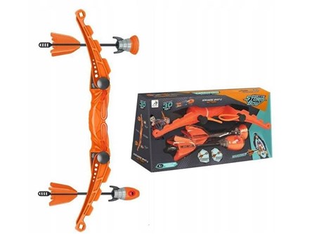 ŁUK SZTURMOWY MINI + 2 STRZAŁY pomarańczowy kart.