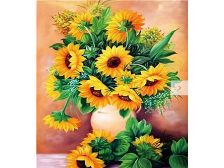 *MOZAIKA d. DIAMENTOWA 5D, 40x30 cm, słoneczniki