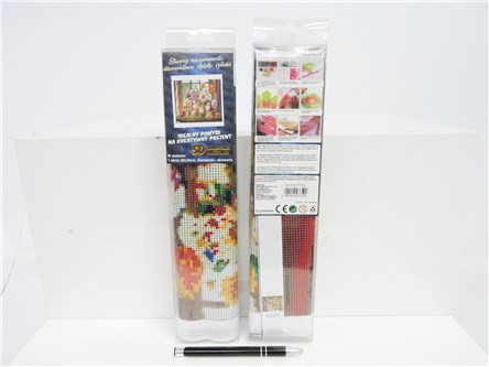 MOZAIKA d. DIAMENTOWA 5D 40x30 cm bukiet kwiatów