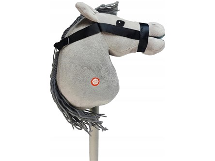 *GŁOWA KONIA na kiju,dźw.,72 cm,szary,długa