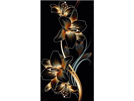 MOZAIKA d. DIAMENTOWA, 40x30 cm, Lilie czarne