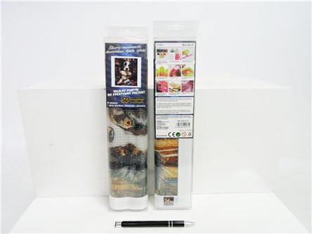 MOZAIKA d. DIAMENTOWA  40x30 cm, pies czarny