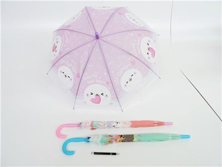 AST. PARASOL dziecięcy, pluszaczki, 50 cm, 3 kol.