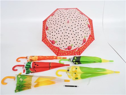 AST. PARASOL dziec. owoce, 67 cm, 6 wz.