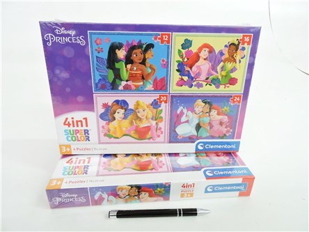 PUZZLE 4 w 1 SUPER KOLOR DISNEY PRINCESS    6/