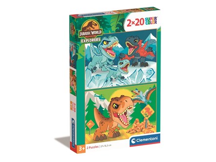 CLEM. PUZZLE 2 x 20 el. park jurajski