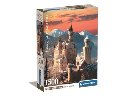 *CLEM. PUZZLE 1500 el Zamek Neuschwanstein campact