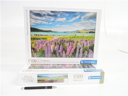 *CLEM. PUZZLE 1500 EL HQ  Lupins at Lake Tekapo