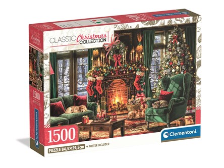 *CLEM. PUZZLE 1500 el. christmas kominek