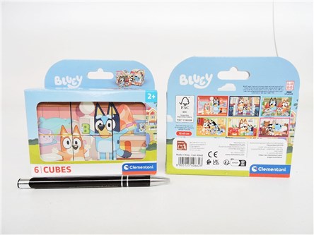 CLEM. PUZZLE BLUEY CUBES, 6, 12x8 cm
