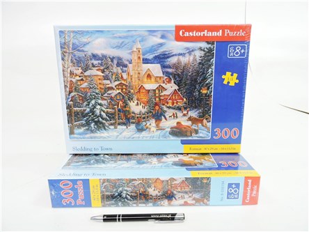 *CAS. PUZZLE 300 el. Świąteczna jazda na sankach