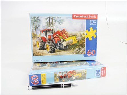 CAS. PUZZLE 60 el. Czerwony Traktor w lesie, 5+