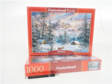 *CAS. PUZZLE 1000 el. Boże Narodzenie w górach