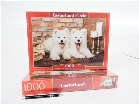 *CAS. PUZZLE 1000 el., Szczeniaczki Samoyed