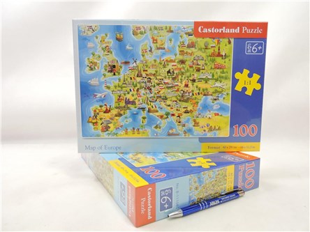 *CAS. PUZZLE 100 el. Mapa Europy