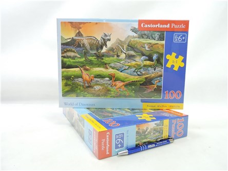 CAS. PUZZLE 100 el. Świat dinozaurów