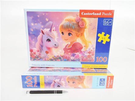 CAS. PUZZLE 100 el. Księżniczka z jednorożcem