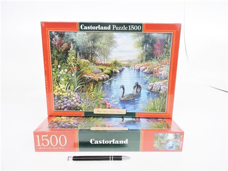 *CAS. PUZZLE 1500 el. Czarne łabędzie