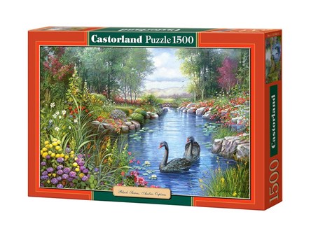*CAS. PUZZLE 1500 el. Czarne łabędzie
