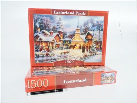 *CAS. PUZZLE 1500 el. Świąteczne miasteczko