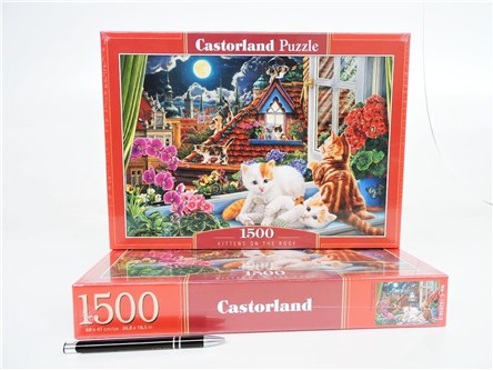 *CAS. PUZZLE 1500 el. Kocięta na dachu