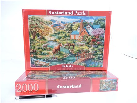 *CAS. PUZZLE 2000 el. Idyllic dom z końmi