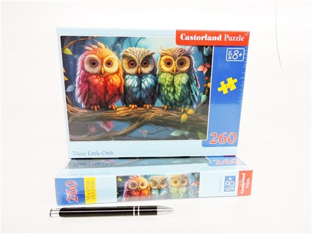 CAS. PUZZLE 260 el. Trzy małe sowy