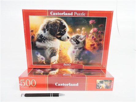 CAS. PUZZLE 500 el. Nowa Przyjaźń, pies i kot